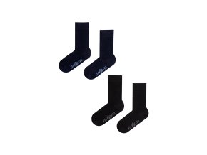 Set Ponožky 2 páry 778-05013 Modrá a Černá (Velikost 39/42)