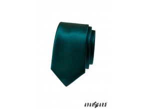 Smaragdově zelená luxusní pánská slim kravata