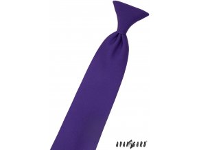 Tmavě fialová dětská kravata na gumičku