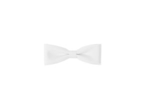 Bílý bavlněný pánský motýlek (10 cm)