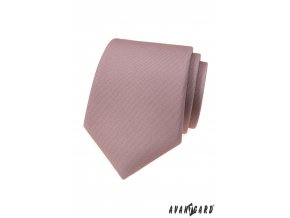 Tmavě pudrová matná luxusní pánská kravata