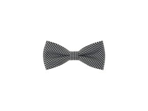 Černobílý bavlněný pánský motýlek se vzorem (12,5 cm)