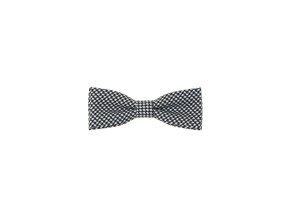 Černo-bílý bavlněný pánský motýlek se vzorem (10 cm)