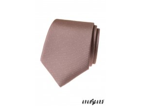 "Nude" pudrová luxusní pánská kravata s jemnými tečkami
