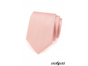 Světle lososová luxusní jednobarevná kravata _
