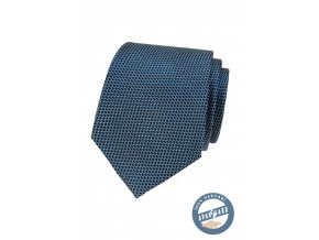 Světle modrá hedvábná pánská kravata se vzorem