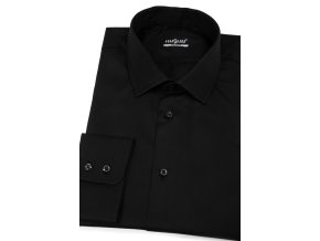 Pánská košile REGULAR 209-23 Černá (Velikost 44/182)