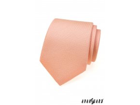 Broskvová pánská kravata se vzorovanou strukturou