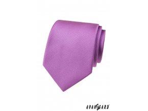 Světle zářivě fialová luxusní kravata s proužkovanou strukturou