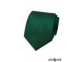 Tmavě zelená pánská kravata s pruhovanou strukturou