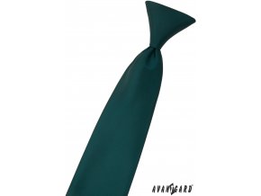 Tmavě zelená matná dětská kravata