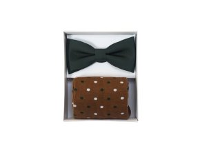 Set motýlek a ponožky 779-9860 Béžová/zelená (Velikost 39/42)