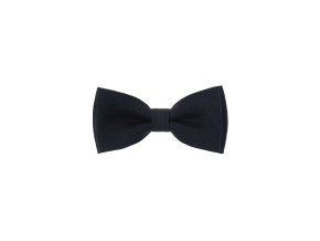 Navy modrý lněný pánský motýlek + kapesníček do saka