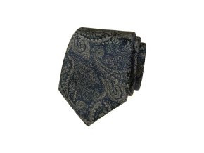 Tmavě zelená luxusní pánská kravata se vzorem Paisley