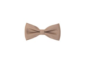 Béžový lesklejší pánský motýlek + kapesníček do saka