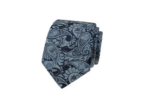 Modrá luxusní pánská kravata se vzorem Paisley