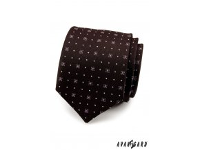 Černá kravata s puntíky a čtverci_