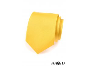 Žlutá matná kravata_