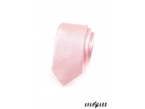 Světle růžová SLIM kravata