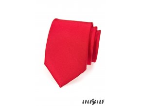 Červená matná kravata_