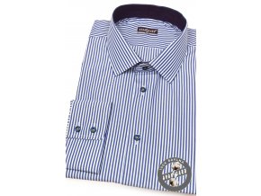 Modro-bílá pánská SLIM FIT košile, dl.rukáv, 109-8825_