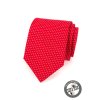Kravata AVANTGARD LUX bavlněná 601-5083 Červená s bílým puntíkem (Barva Červená s bílým puntíkem, Velikost šířka 7 cm, Materiál 100% bavlna)