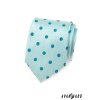 Světle tyrkysová kravata s většími puntíky