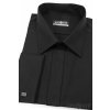 Černá pánská košile s krytou légou na manžetové knoflíčky, 516-23_