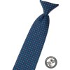 Modrá chlapecká kravata s tečkami_