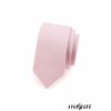 Velmi světle růžová slim kravata bez vzoru
