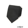 Černá kravata s tmavými pruhy