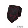 Černá kravata s květovaným vzorem