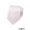 Velmi světle růžová kravata s růžovým kostičkovaným vzorem