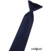 Tmavě modrá dětská kravata s mřížkou_