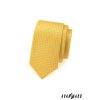 Žlutá slim kravata s nenápadným vzorkem