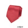 Červená kravata se světlým drobným vzorem