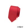 Červená slim kravata s vroubky