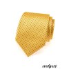 Žlutá kravata s černými malými tečkami