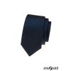 Tmavě modrá slim kravata se vzorkem