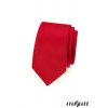Červená jemně vroubkovaná slim kravata