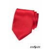 Červená jednobarevná lesklá kravata