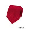 Červená kravata s jemnou mřížkou