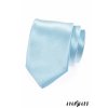 Světle modrá jednobarevná lesklá kravata