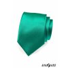 Tmavě zelená jednobarevná lesklá kravata
