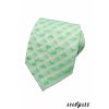 Velmi světle zelená kravata se zelenými trojúhelníčky _