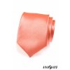Lososová jednobarevná lesklá kravata