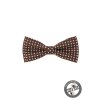 Hnědý pánský motýlek s bílými puntíky (12,5 cm)