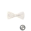 Bílý motýlek se vzorem - noty (12,5 cm)