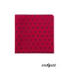 Červený luxusní kapesníček s tmavým vzorem