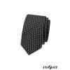 Černá slim kravata s bílým trojrozměrným vzorem